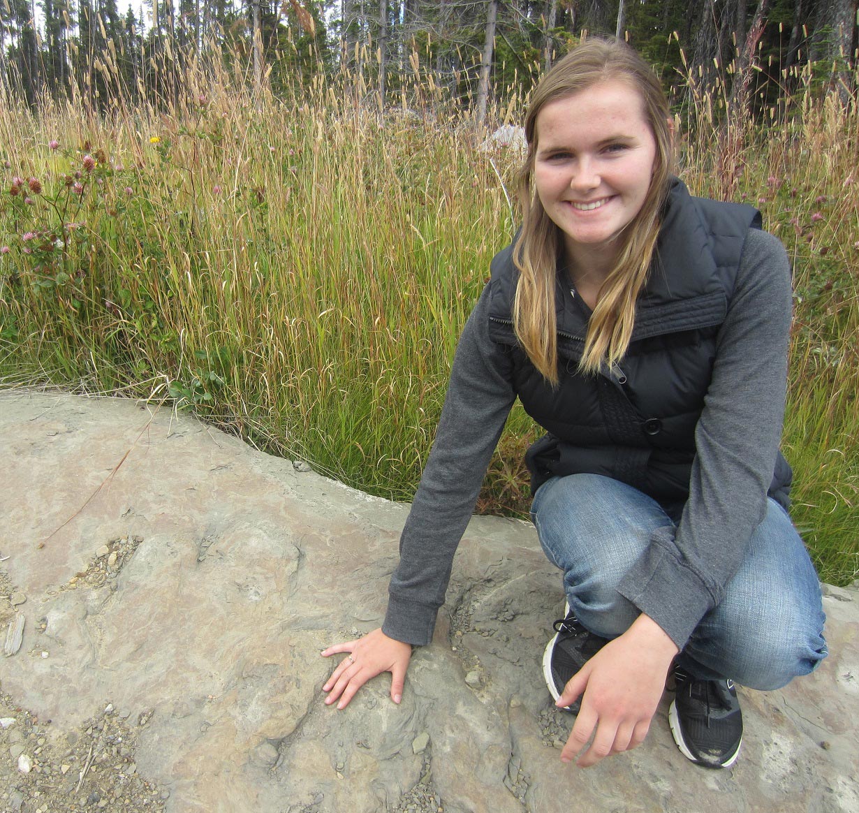 Carina-with-tyrannosaur-track-w