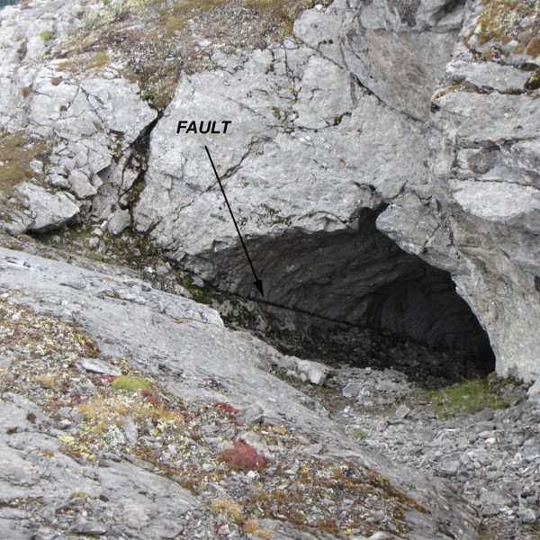 Fault along Cave